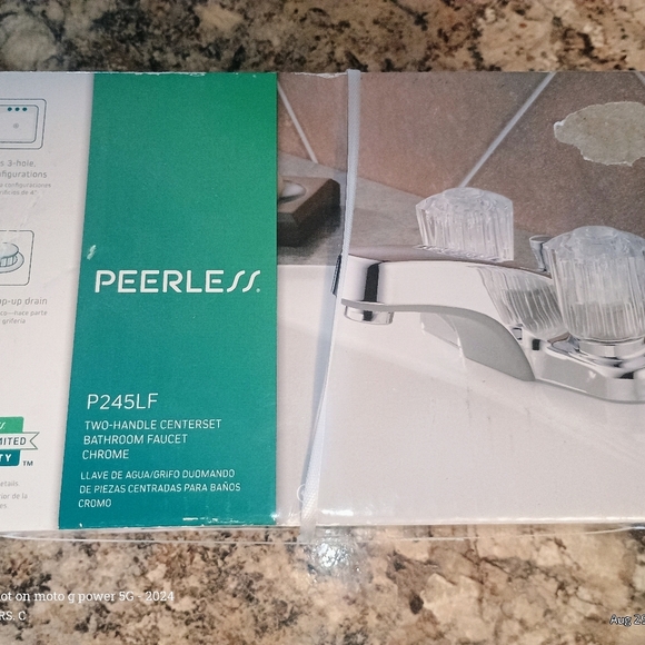 Chrome Dual Handle Bathroom Faucet. Brand New Sealed - Picture 1 of 4